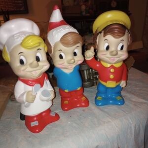 Charming Cartoon Character Figurine Trio
